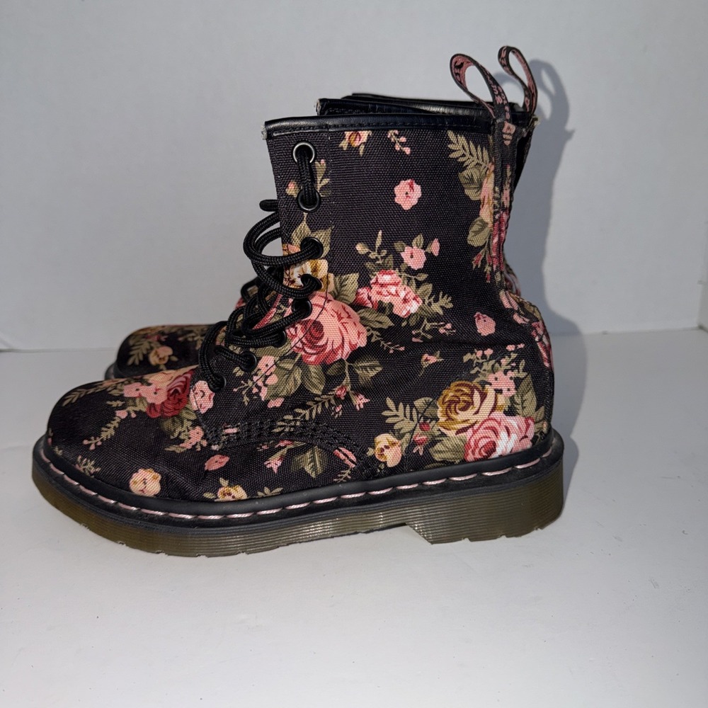 Dr. Martens 11821 Victoria Flowers Floral Canvas Boots Women's Size 7 - Picture 3 of 6